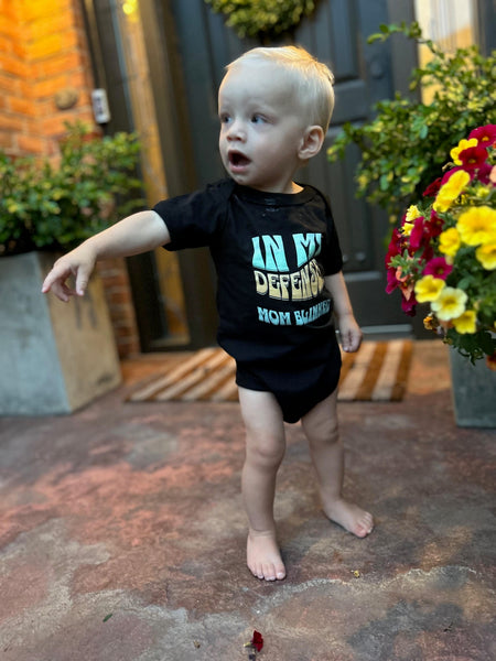 'In My Defense' Short Sleeve Onesie