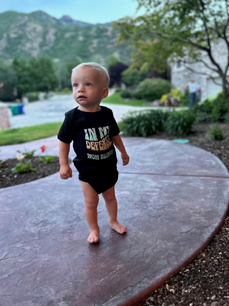 'In My Defense' Short Sleeve Onesie