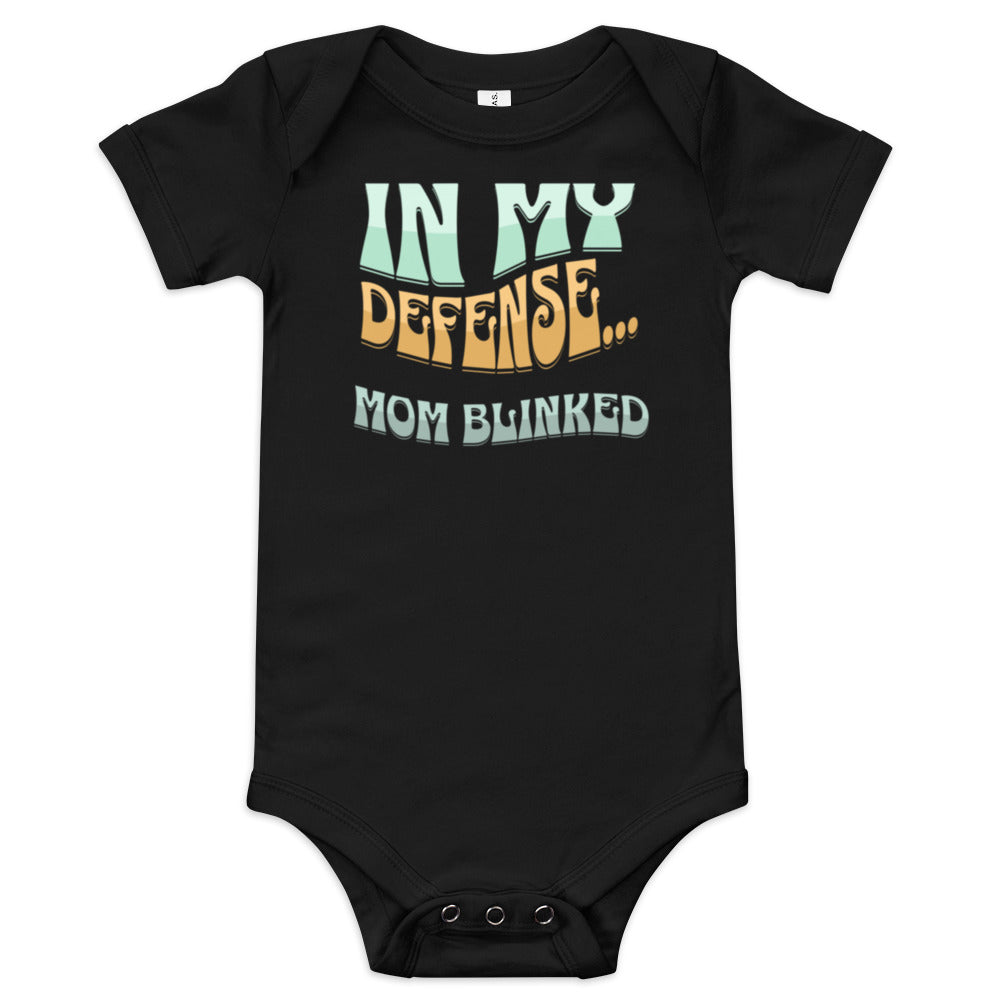 'In My Defense' Short Sleeve Onesie