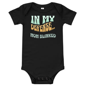 'In My Defense' Short Sleeve Onesie