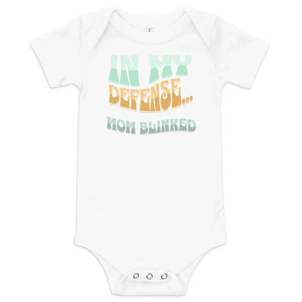 'In My Defense' Short Sleeve Onesie