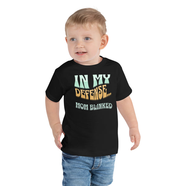 'In My Defense" Toddler Short Sleeve Graphic Tee