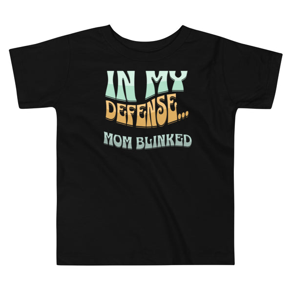 'In My Defense" Toddler Short Sleeve Graphic Tee