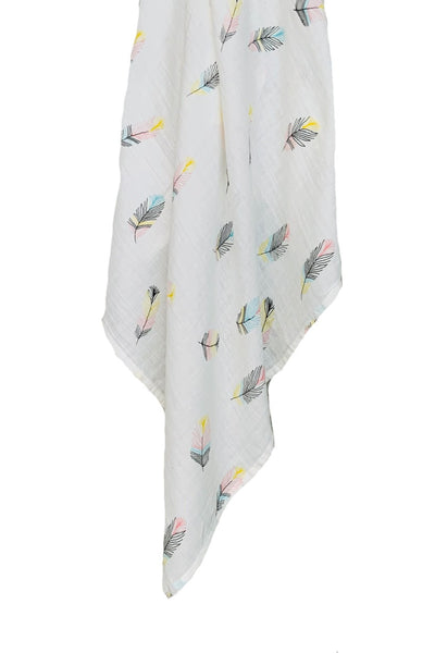 Feather muslin cotton swaddle